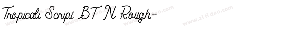 Tropicali Script BTN Rough字体转换